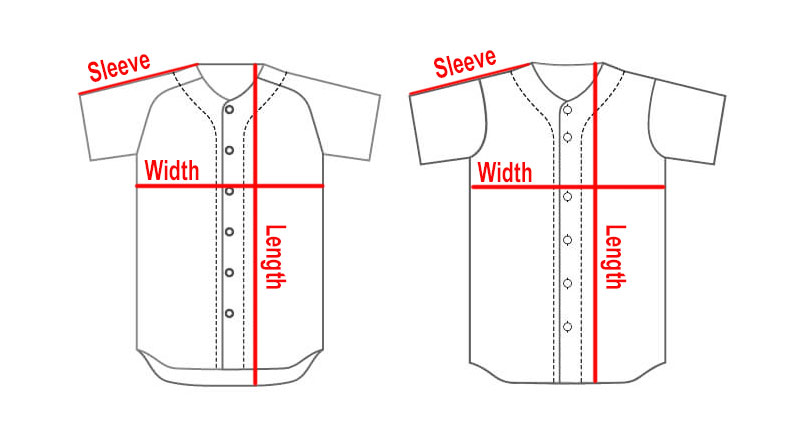 Baseball jersey measurement guide