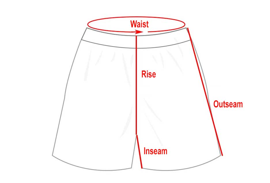 Soccer pants size chart